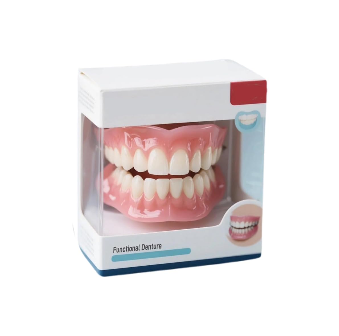 Dentures,Multi-Functional Shaping Silicone Denture Set,Snap on Denture Reliner Kit,Silicone Comfortable Dentures Teeth Top and Bottom,Full Denture Set (1 Set)