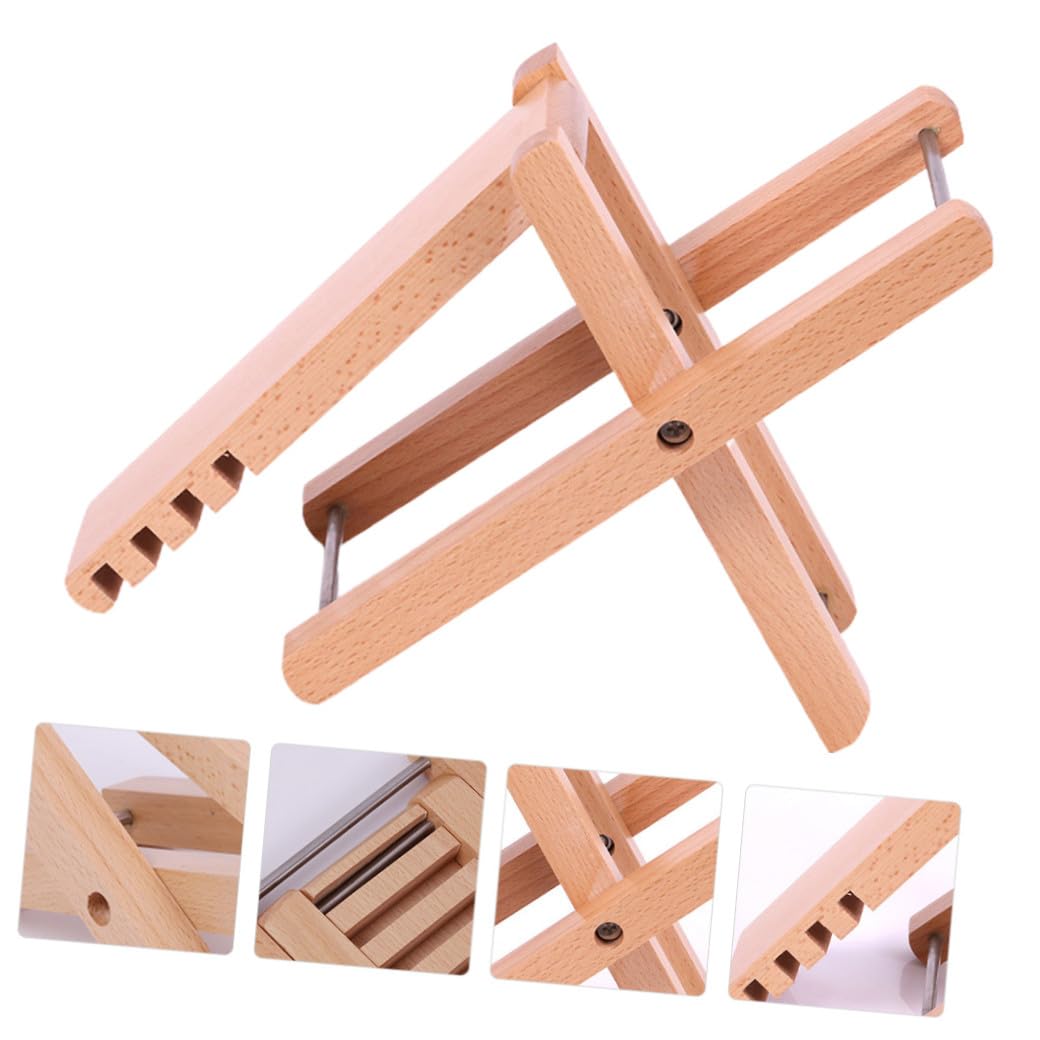 Poggiapiedi Regolabile a 4 Posizioni in Legno per Chitarra | Beige, Stabile e Leggero, Pieghevole per Uso All'aperto, Pedalino Supporto Piedi
