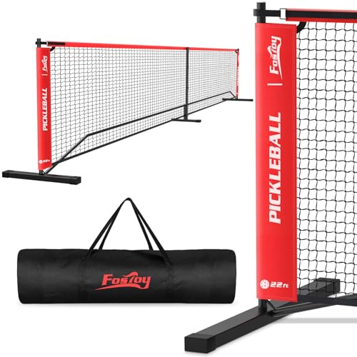 Portable Pickleball Net Set, 22FT Regulation Size 18-Ply PE Pickleball Net,Carry Bag, Weather...