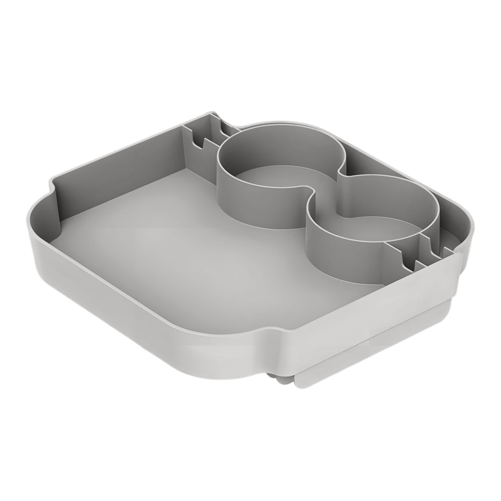 JSGHGDF Complete Celebration Tray Featuring Combined Drink Spaces and Meal Separator Panels 24x24cm Strong Build Sand Soiree Serving Tray