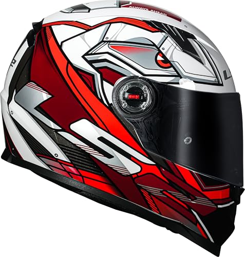 Capacete Ls2 Ff358 Xdron Preto com Vermelho - 58/M