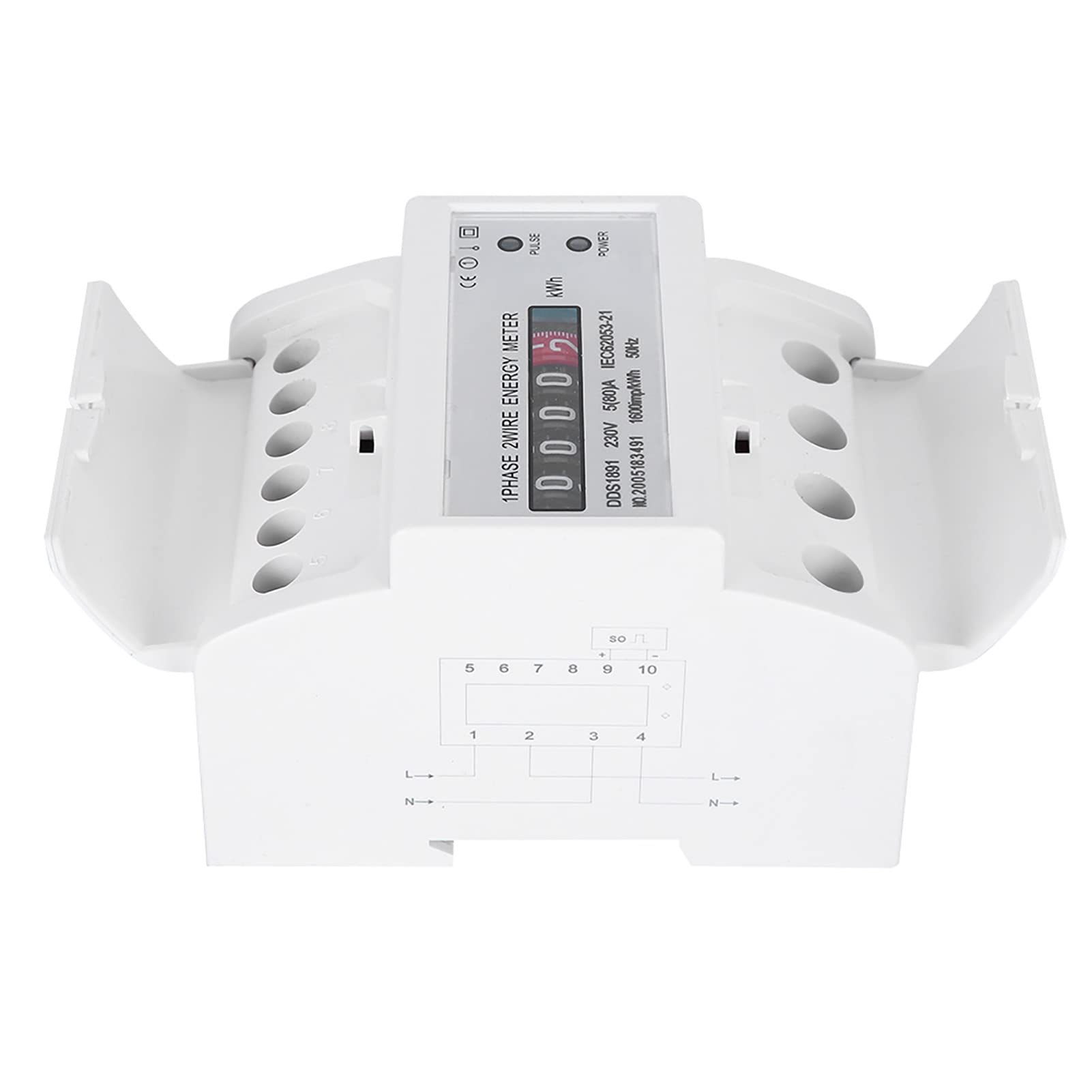 Single Phase Electric Meter 35mm Standard DIN Rail Installation Single Phase Meter 4P Single Phase Energy Meter S and U Type Wiring Options - Image 4