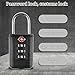 6 Pack Luggage Locks TSA Approved 3 Digit Travel Combination Portable Small Padlocks Stainless Steel TSA Accepted Toolbox Locks for Travel Bag Suitcase Lockers