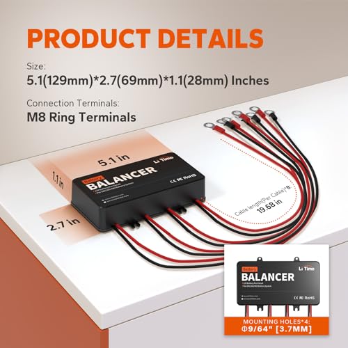 Image of LiTime 48V Battery Balancer, Active Equalizer for 24V /36V /48V Battery Banks