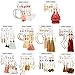 63Pairs Fashion Earrings with Tassel Earrings Layered Ball Dangle Hoop Stud Jacket Earrings for Women Jewelry Fashion and Valentine Birthday Party Gift
