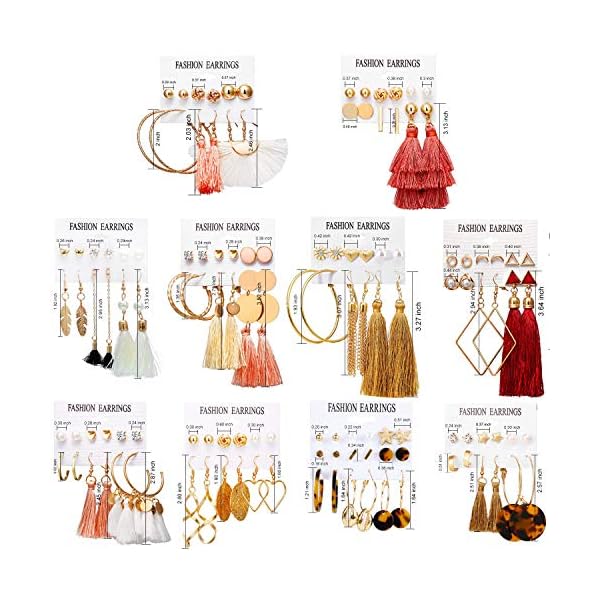 63Pairs-Fashion-Earrings-with-Tassel-Earrings-Layered-Ball-Dangle-Hoop-Stud-Jacket-Earrings-for-Women-Girls-Jewelry-Fashion-and-Valentine-Birthday-Party-Gift 63Pairs Fashion Earrings with Tassel Earrings Layered Ball Dangle Hoop Stud Jacket Earrings for Women Girls Jewelry Fashion and Valentine Birthday Party Gift