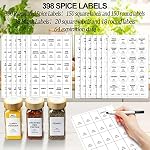AISIPRIN 24 Pots à épices en verre Pcs avec lids étanches au bambou et 398 les étiquettes, 4oz Bouteilles d'entreposage pour assaisonnement de contenants carrés vides - Brosse, Entonnoir, Brosse et Marqueur inclus
