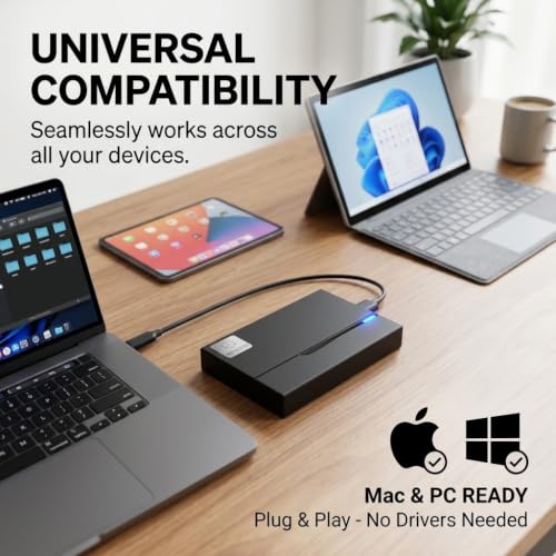Image of MAYUMI SPACIO 2TB Portable External Hard Drive for PC, Laptop, Mac & Phone