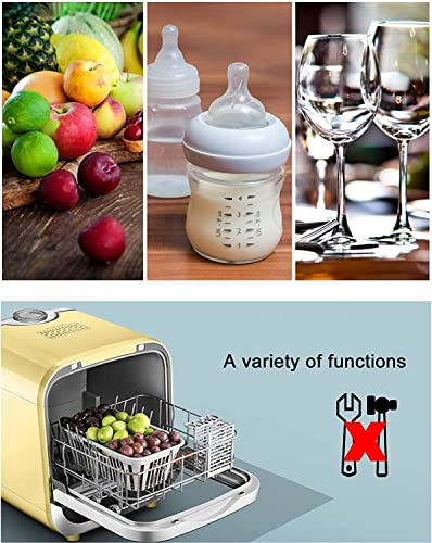 Aanrecht vaatwasser, draagbare vaatwasser met 5L ingebouwde watertank, geen aansluiting nodig, 4 programma's, 360… - Afbeelding 4