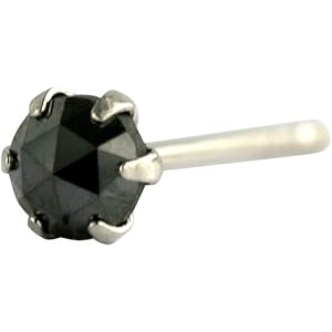 PT900ブラックダイヤモンドピアス0.35ct ローズカット　AAA片耳 PT900ブラックダイヤモンドピアス0.35ct ローズカット AAA片耳