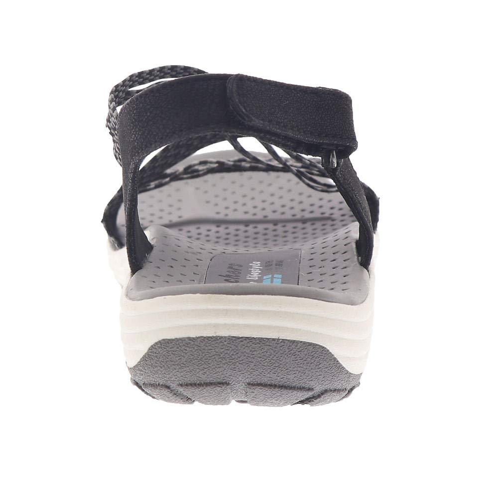 Skechers Reggae Cup-oh, Snap!, Sandalias de Punta Descubierta Mujer