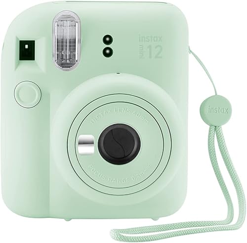 Fujifilm Cámara instantánea Instax Mini 12 con funda, 20 películas Fuji, calcomanías decorativas, marcos, álbum de fotos y más kit de accesorios