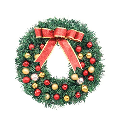 Couronne de Noël 40 cm autonome pour porte sans prise électrique proche