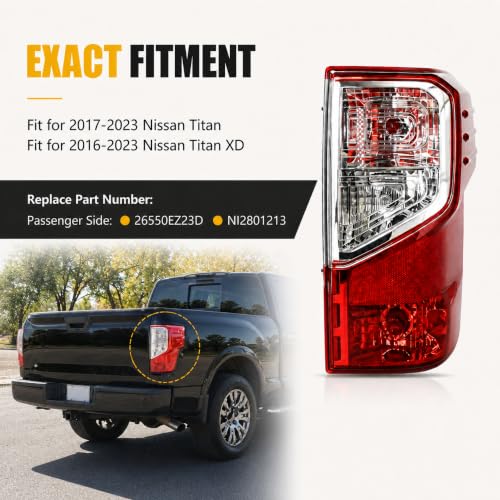 Carnovate Right Tail Light Assembly Fit for 2016-2023 Nissan Titan XD by Carnovate - Used condition - Image 2