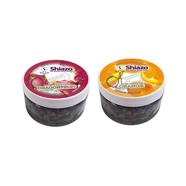 Shiazo Dampfsteine Granulat Nikotinfreier Tabakersatz Sorten Mixed Pack Orange, Drachenfrucht Steam Stone Nikotinfrei…