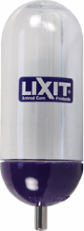 Garrafa de Água Lixit Bell Style para Pequenos Animais, Transparente, 283 mL