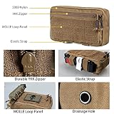 IDOGEAR Torba admin MOLLE Taktyczny Woreczki zrzutowe Dwufunkcyjna torba EDC z zestawem do przenoszenia (Coyote Brown)
