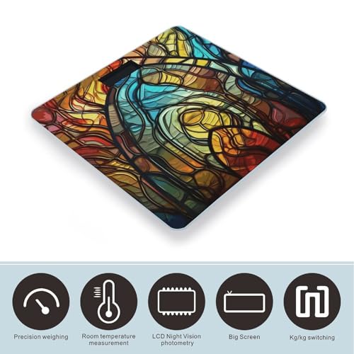 Báscula digital para baño con plataforma de vidrio templado miniatura 3