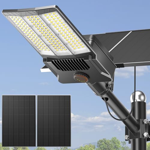 Deepn 12000W Solar Parking Lot Flood Light with Motion
