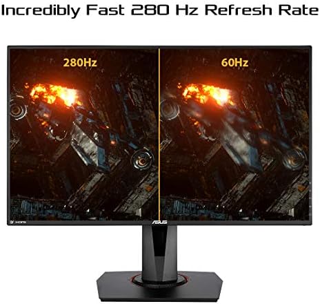 ASUS TUF Gaming VG279QM HDR Gaming Monitor - 27 Inch Full HD (1920 x 1080), Fast IPS, 280Hz, 1 ms (GTG), Extreme Low Motion Blur Sync, G-SYNC Compatible, DisplayHDR 400, Black