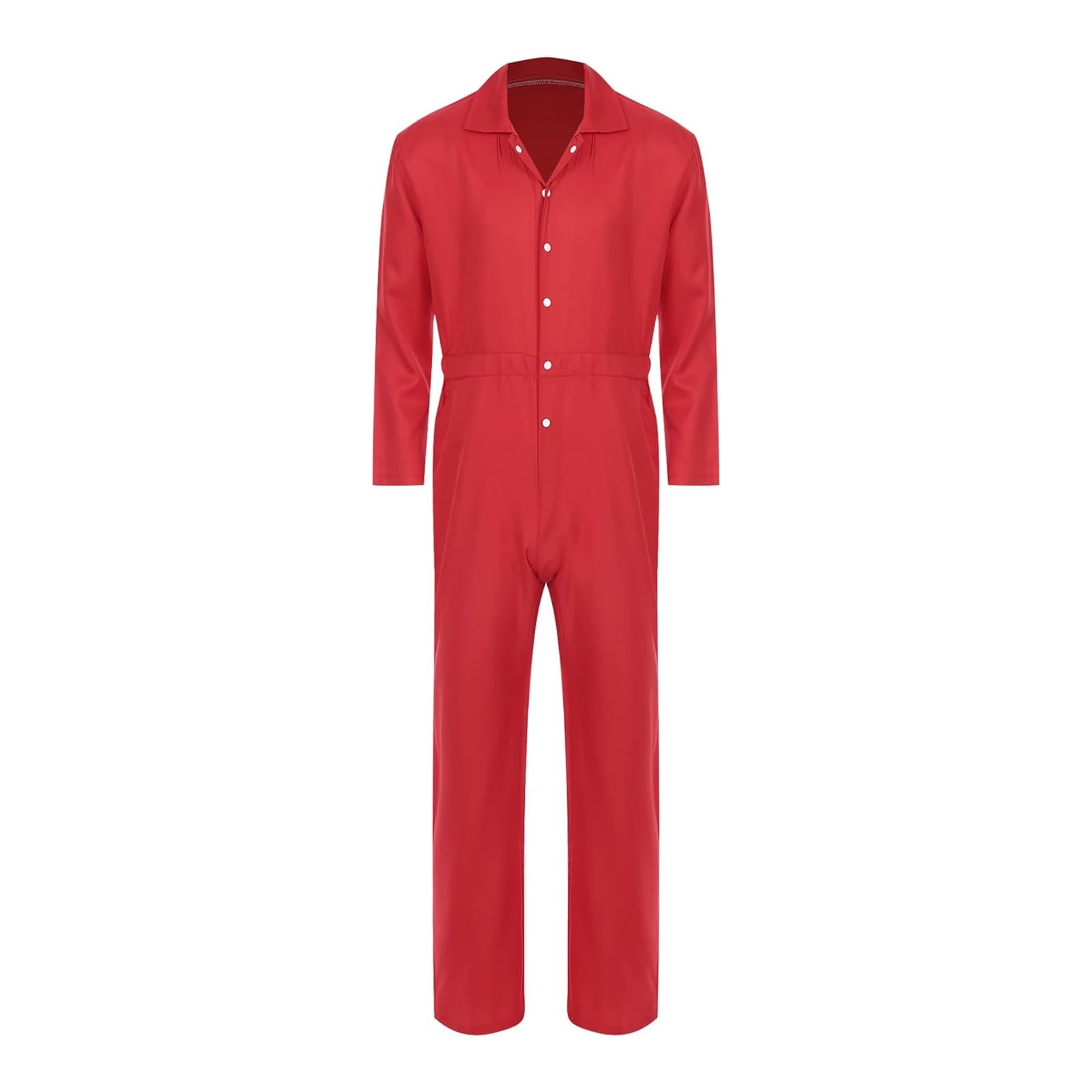 Tuta da uomo e donna, tuta con risvolto, manica lunga, meccanico, uniformi officina, volo per Officine e Magazzini Meccanici(Pink,3XL)