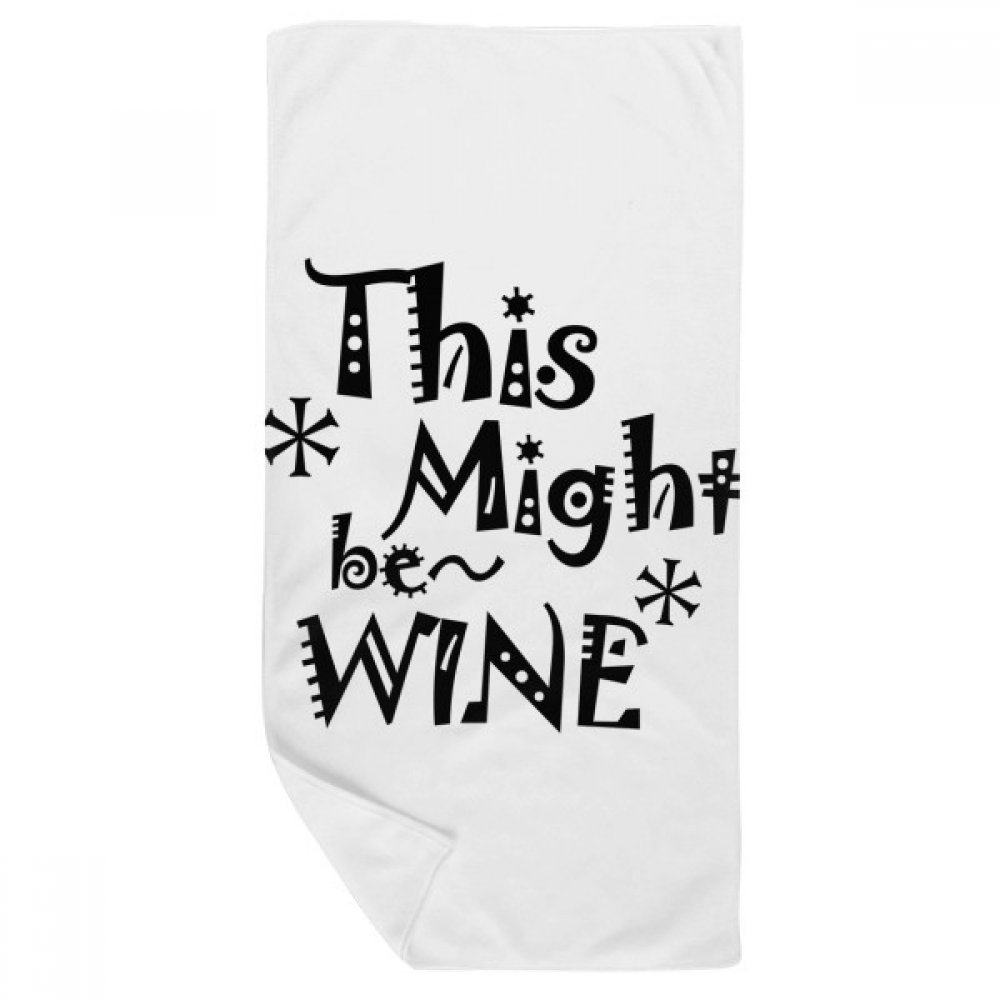 Serviette de bain doux 35x70cm multicouleur avec citation humour