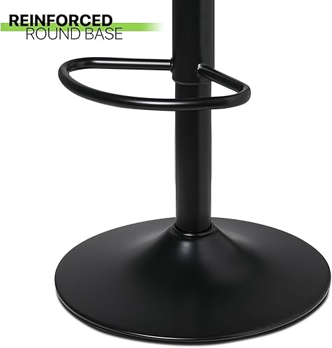 Miniatura 7 de Magshion Juego de 2 taburetes de bar ajustables, taburetes de bar giratorios con respaldo para salas de entretenimiento, cafeterías y sillas