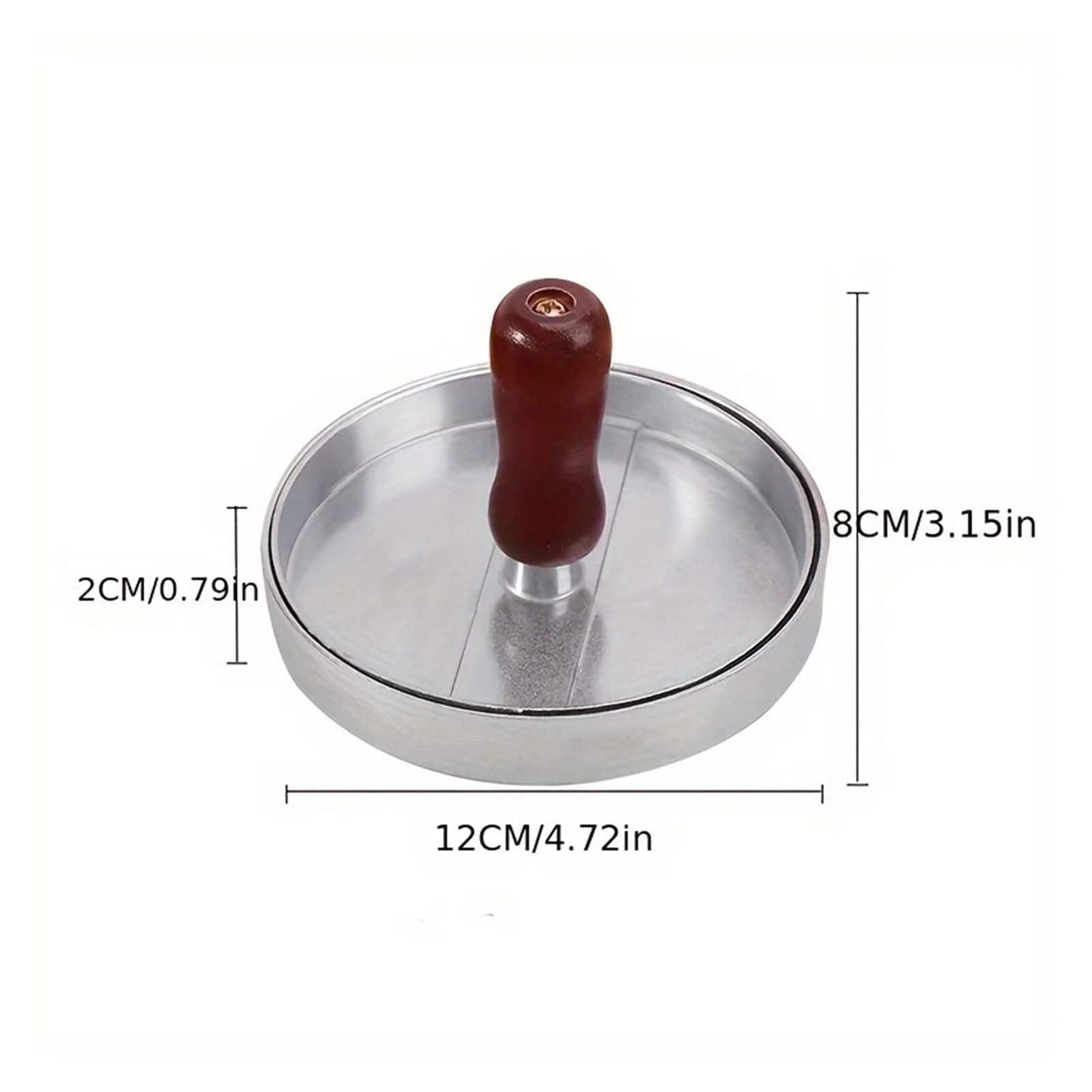 Generico 1-2 Cucina di casa Hamburger Pressa for Carne Antiaderente Stampo da Forno Manuale Manzo Patty Shaper BBQ Piastra Strumento Adatto(1 PCS)
