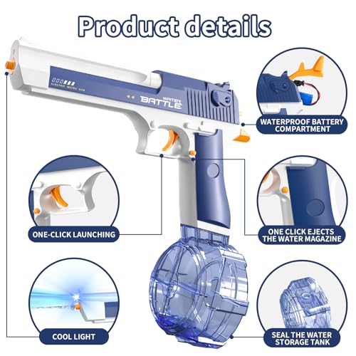 2 Pack Electric Water Guns for Kids and Adults