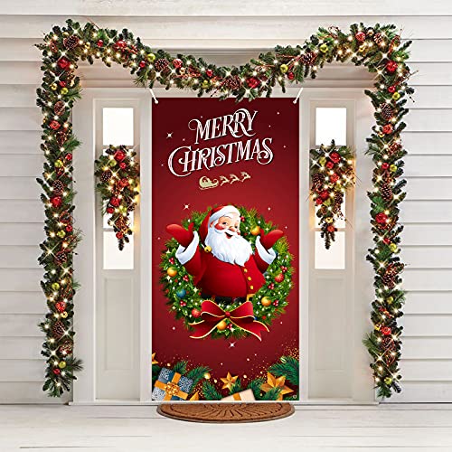 Christmas Party Decorations, Large Merry Backdrop Banner