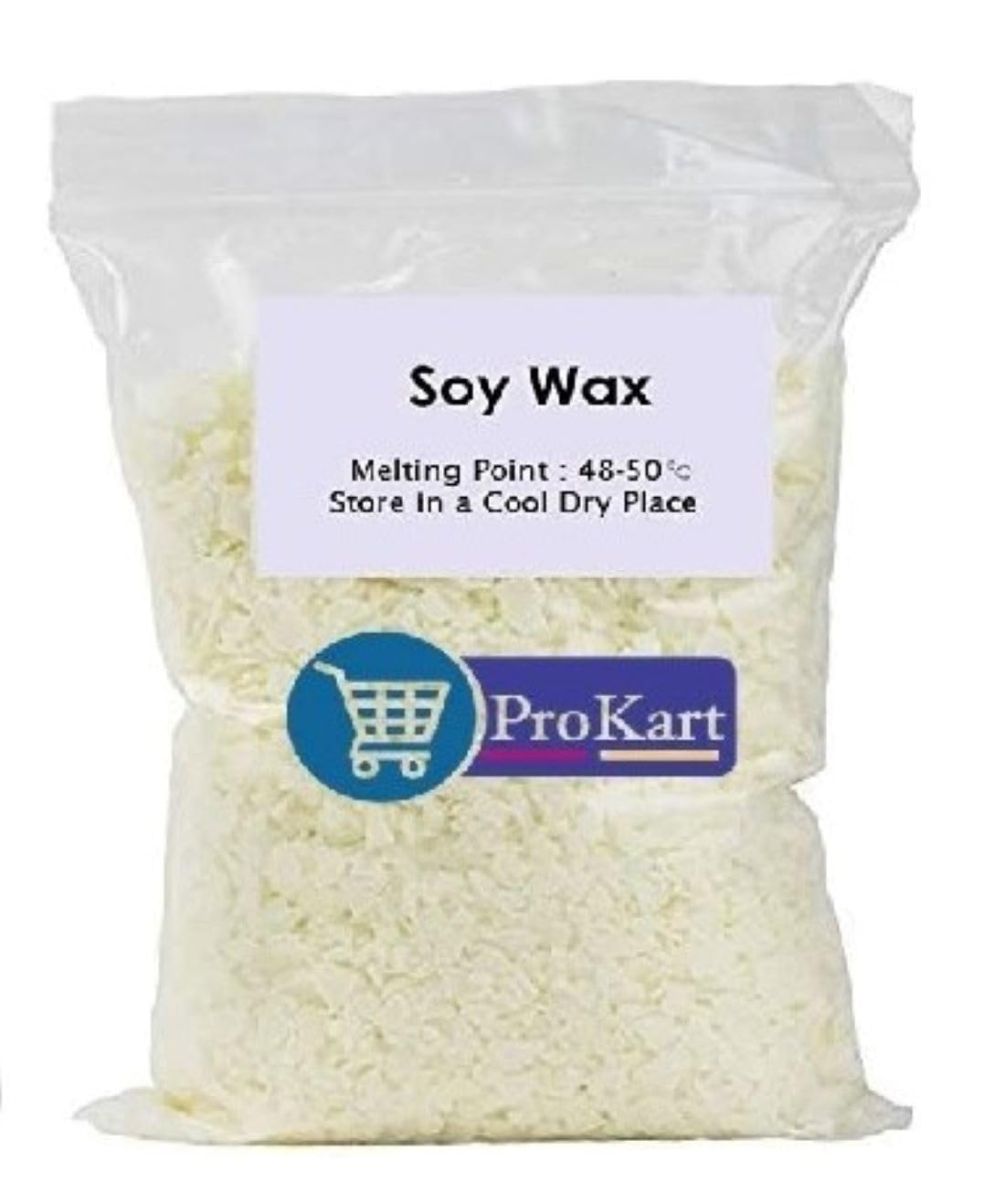 ProKart Premium Soy Wax Flakes for Candle Making | SOYA Wax 100% Pure and Natural Candle Wax for Making Pure Candle (1kg, White Soy Wax Flakes)