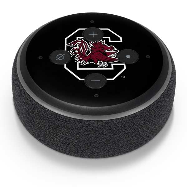 Skinit Decal Audio Skin Compatible with Amazon Echo Dot 3 - Officially Licensed University of South Carolina Gamecocks Logo Black Design