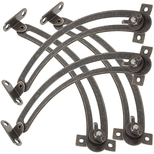 Angoily 4個 リフト と アップ ヒンジ ソフト クローズ キャビネット ヒンジ 食器棚 ドア ヒンジ 蓋 サポート 金具 金具 ヒンジ For キャビネット クローゼット ワードローブ 折りたたみ リフト アップ トップ 機構