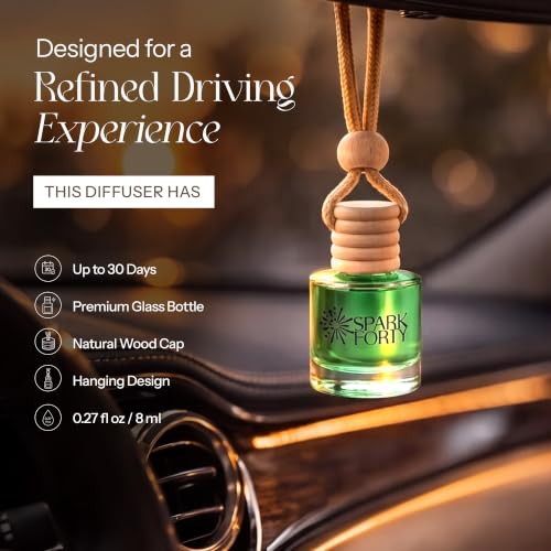 Image of Jasmine Car Air Freshener Hanging | Car Perfume, 8 ml