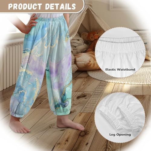 Image of Unisex Little Kids Yoga Trousers Bohemian Beach Pants Baggy Harem Activewear for Boys and Girls Age 3-10