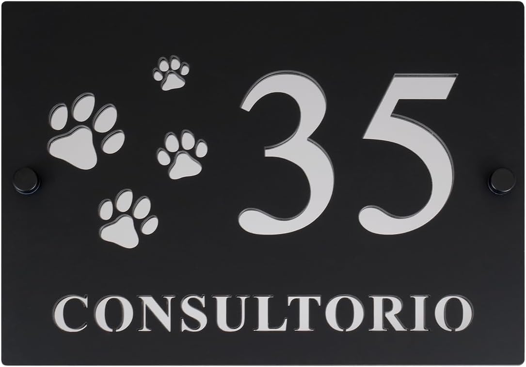 Address Plaque - Laser Cut 3d House Sign Number Wall Plaque, Custom House Number Sign for House, Apartment, Office, 911Visibility Signage, Address Plaque House for Outside Door Number with Wall Fixing