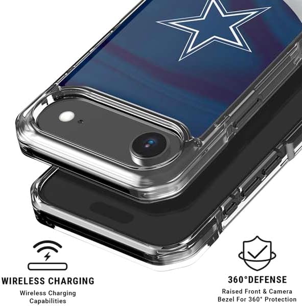 Skinit Clear Phone Case Compatible with iPhone 17 Air - Officially Licensed NFL Dallas Cowboys Design