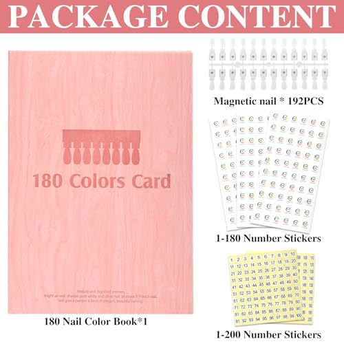 Libro magnético de color de uñas rosa ideal para decorar mesas de manicura y salones 7