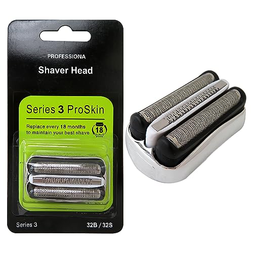 Upgraded Series 3 /32S/21S Shaver Foil & Cutter Cassette Compatible with Br aun Series 3 340s (type5414), 340s-4 (type 5414), 345s-4 (type5414), 350cc-4 (type5412), 370cc-4 (type 5412), 350cc