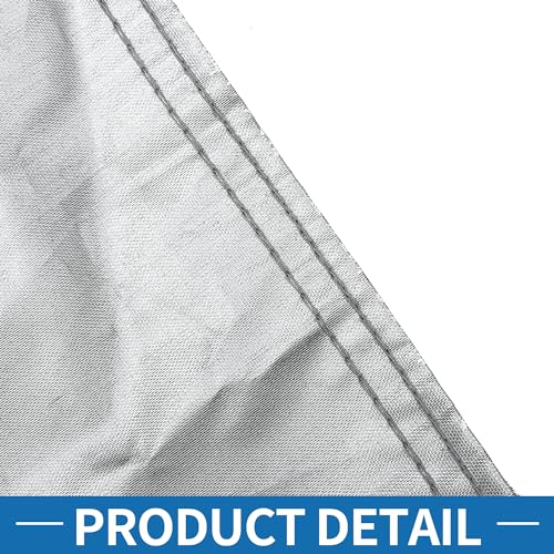 Image of ABSOPRO Car Windshield Cover Half Car Cover Top with Reflective Straps for Ice and Snow for Most Cars Silver Tone 210D Silver Tone 87 inch x 63 inch