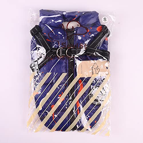 Savlot Hundemantel Winter Welpen Mäntel Hund Wintermantel Hundegeschirr Mantel Kleiner Hundegeschirr Welpenjacke Weste Kleidung Reflektierende wasserdichte Hundemäntel