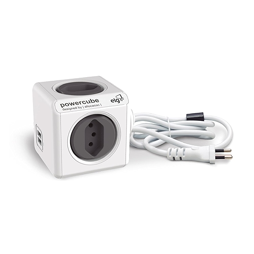 ELG, PWC-X4U/3M, PowerCube com Extensor USB, Filtro de Linha, Multiplicador 4 Tomadas Bivo...