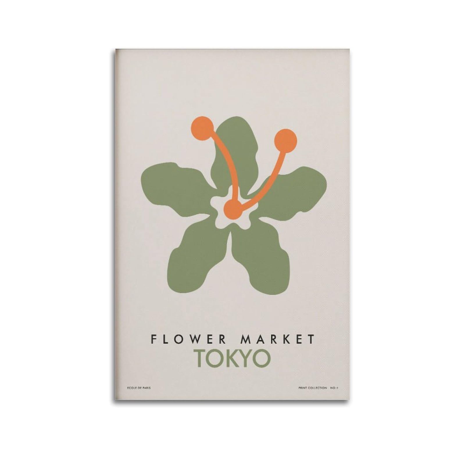 xiaoxiaoshen Tokyo Flower Market Scandinavian Botanical Canvas Poster Wall Art Prints Room Aesthetic Murals Bedroom And Living Decorations 24x36inch(60x90cm)