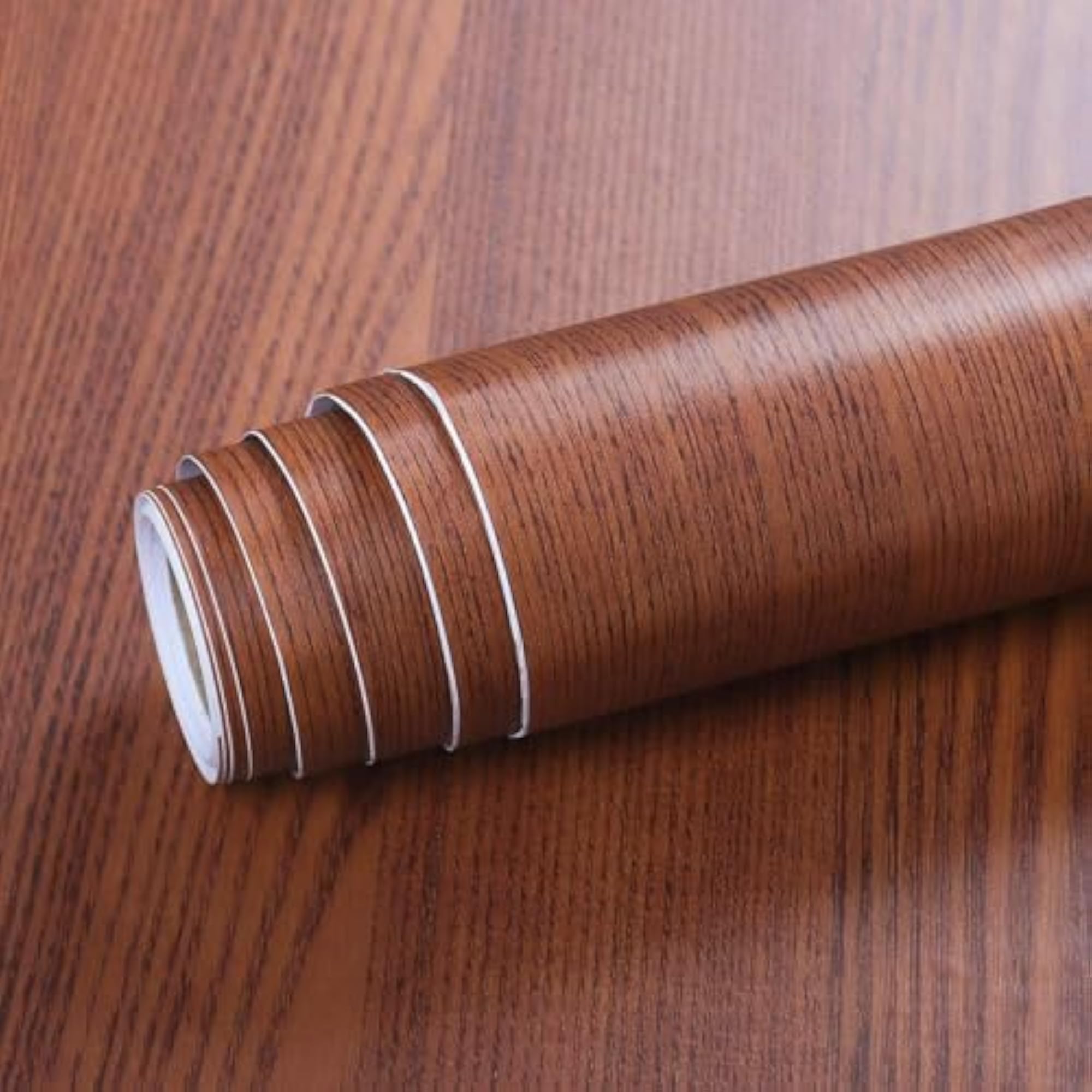 Teak Paper Waterproof Peel and Stick Wallpaper, Self Adhesive