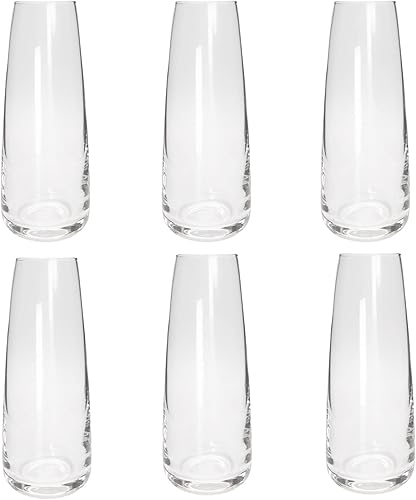 Miniatura 8 de Juego de 12 jarrones de cristal transparente, pequeños jarrones para flores, bonitos jarrones de vidrio para centros de mesa (12 unidades)