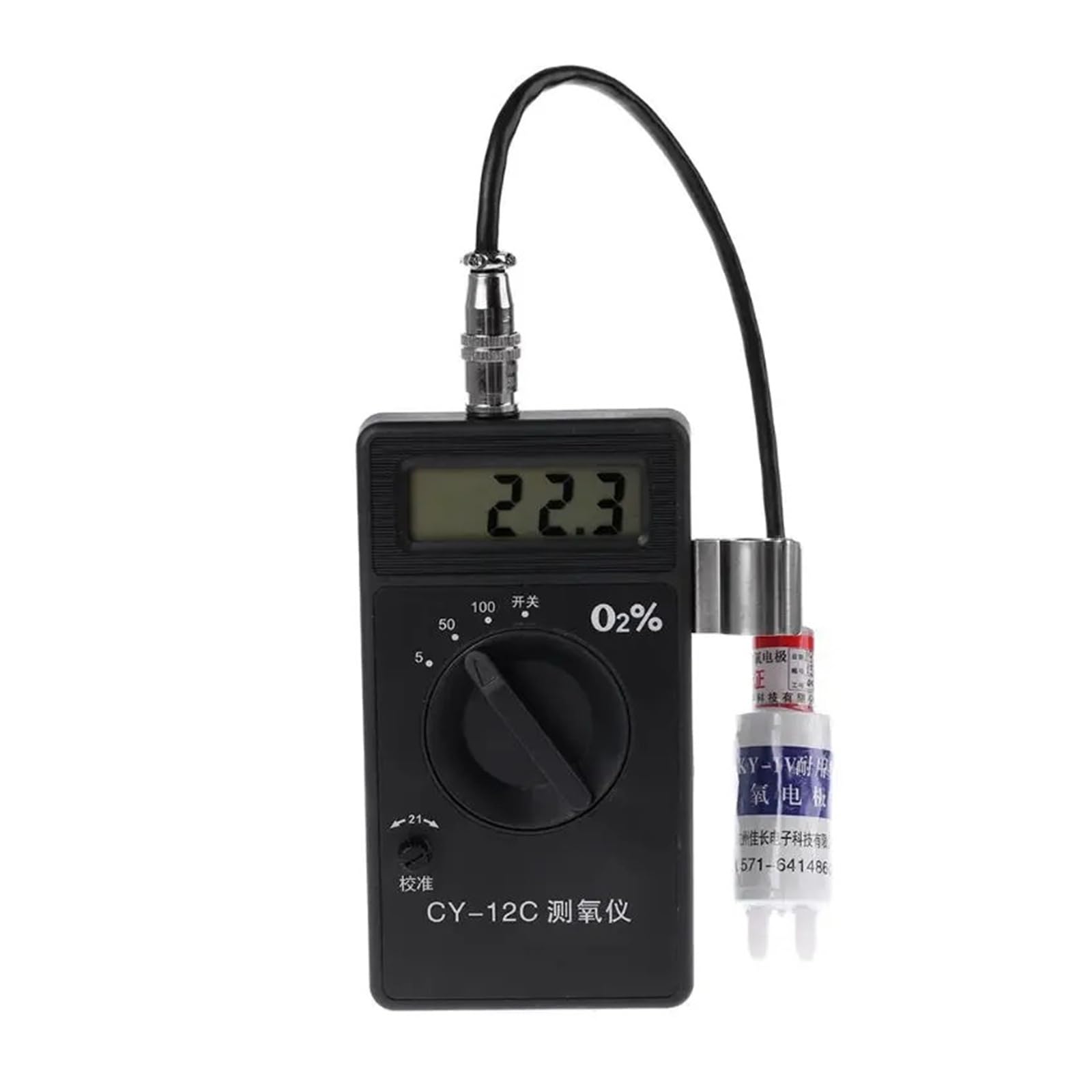 Analizzatore di ossigeno portatile CY-12C con tester di concentrazione di O2 e display LCD for lavoro e casa Alta sensibilità per laboratorio