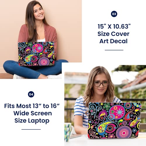 Image of LSS 15 15.6 Inches Laptop Notebook Skin Sticker with 2 Wrist Pads - Reusable Cover Protector Vinyl Sticker Cover Decal Fits 13 inch - 16 inch HP Asus Acer Samsung - Art Design