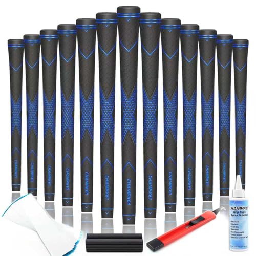 CHAMPKEY Premium Rubber Golf Grips 13 Pack | High Traction