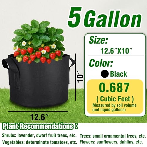 Image of 12-Pack 5 Gallon Grow Bags