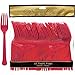 Price comparison product image amscan Red Plastic Forks Value Pack, 48 Pcs